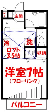 エスポワールニイヤＢの物件間取画像